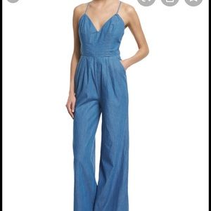 Lover + Friends Denim Jumpsuit